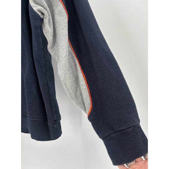 Vintage Starter Hoodie Mens Medium Blue Logo Drawstring Pullover 90s Y2K Cotton - Picture 2 of 15